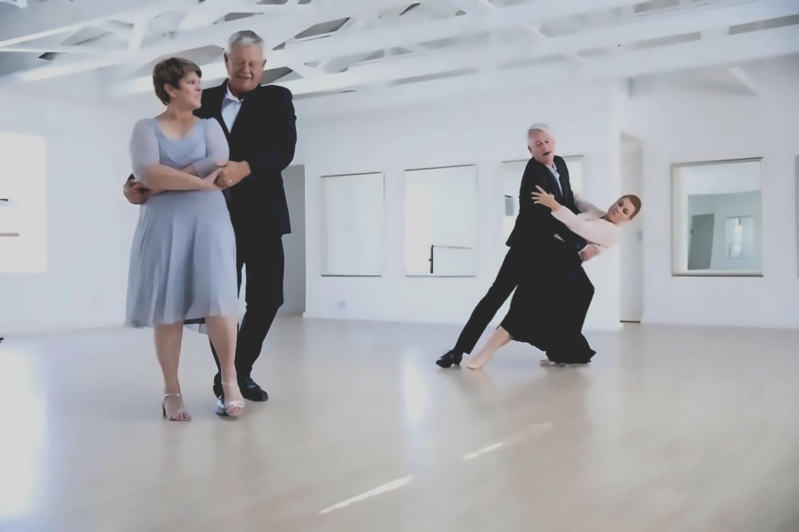 Stepptänzer bei einer Übung im Studio